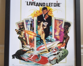 James Bond 007 &quot;Live and Let Die&quot; Framed Lithograph Poster - Limited Edition