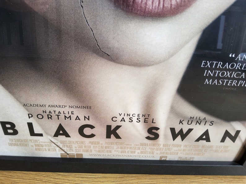 Black Swan movie poster, framed and ready to hang High Quality print image 7