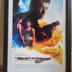 James Bond 007 The World Is Not Enough lithograph printed poster framed lithograph limited edition W30cm, H40cm