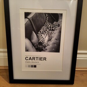 Cartier Poster print high-quality Fujifilm paper (210 gsm) High Quality framed in white or black