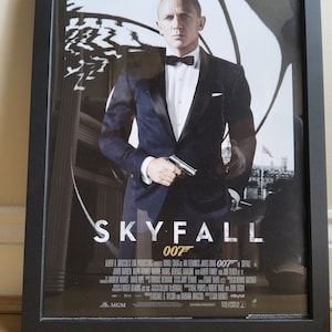 James Bond 007 Skyfall lithograph printed poster framed lithograph limited edition W30cm, H40cm