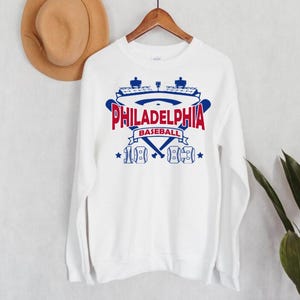 Philadelphia Baseball Vintage Stadium With Est Number 1883 Sweatshirt, Philadelphia Baseball Team Retro Hoodie, Baseball Mom Shirt, For Her