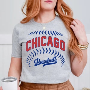 Chicago Baseball Comfort Color Vintage Minimalist Style Tshirt, Chicago Baseball Gameday Retro 90s Shirt, Chicago Sports Ctity Tee, For Her