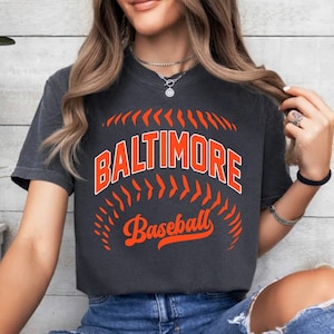 Vintage Baltimore Baseball Minimalist Style Comfort Color Pepper Tshirt, Baltimore Baseball Gameday Retro 90s Shirt, Baltimore Sports Tee