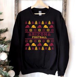 Arizona Football Muster Weihnachten Unisex Sweatshirt, Arizona Football Team Hoodie, Football Retro Shirt, Weihnachtsgeschenke, für Sie