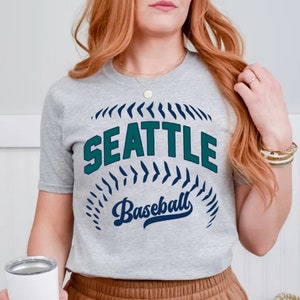 Seattle Baseball Vintage Minimalist Style Comfort Color Unisex Tshirt, Seattle Baseball Gameday Retro 90s Shirt, Seattle Sports Tee, For Her