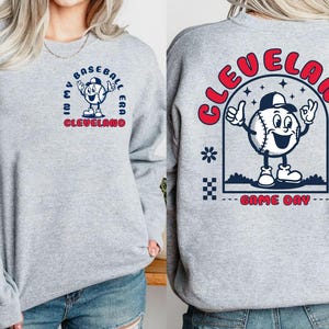 Cleveland Baseball Era 2 Side Sweatshirt, Cleveland Baseball Gameday Vintage 90s Hoodie, In My Baseball Era Shirt, Baseball Tee, For Her