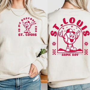St. Louis Baseball Era Vintage 2 Side Sweatshirt, St. Louis Baseball Gameday Unisex Hoodie, In My Baseball Era Cute Shirt, Baseball Tee