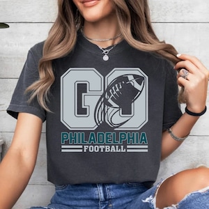 Lets Go Philadelphia Football Vintage Comfort Color Tshirt, Philly Football Team Shirt, American Football Gameday Shirt, Sports Tee, For Fan
