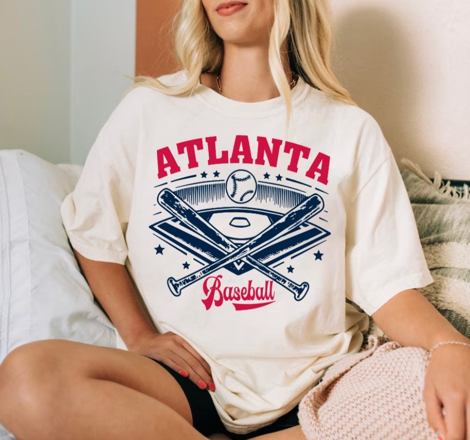Atlanta Baseball Comfort Color Vintage Style Unisex Tshirt, Atlanta Baseball Gameday Classic Shirt, Atlanta Sports Retro Shirt, For Fans