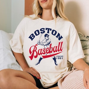 Boston Baseball Vintage Est 1901 Comfort Color Unisex Tshirt, Boston Baseball Gameday Shirt, Boston Sports Shirt, American Baseball Tee