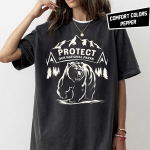 Protect Our National Parks Vintage Comfort Colors Shirt, Parks Over Profit Granola Girl Shirt, Nature Lover Gifts, National Park T-Shirt