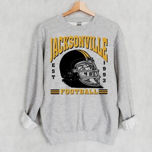 Retro Jacksonville Football Est 1993 Unisex Sweatshirt, Jacksonville Football Team Helm 90er Jahre Vintage Hoodie, Fußball Retro Sweatshirt