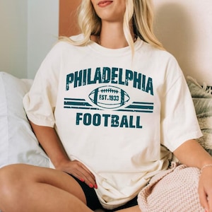 Philadelphia Football Est 1933 Vintage Comfort Color White Tshirt, Philly Football Team Shirt, Football Gameday Shirt, Sports Unisex Tee