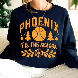 Phoenix Basketball Tis The Season Vintage Unisex Sweatshirt, Merry Christmas Phoenix Basketball Cute Hoodie, Gameday Retro T-shirt, For Her