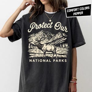 Retro Protect Our National Parks Comfort Colors Shirt, Parks Over Profit Granola Girl Shirt, Nature Lover Gifts, Camping Crew Tee, For Her