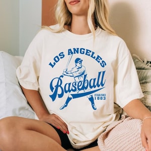 Los Angeles Baseball Vintage Est 1883 Comfort Color Unisex Tshirt, Los Angeles Baseball Gameday Shirt, LA Sports Shirt, American Baseball