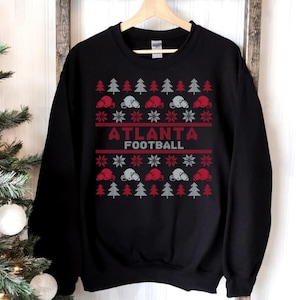 Atlanta Football Ugly Pattern Christmas Unisex Sweatshirt, Atlanta Football Team Hoodie, Football Retro 90s Shirt, Christmas Gifts, For Her