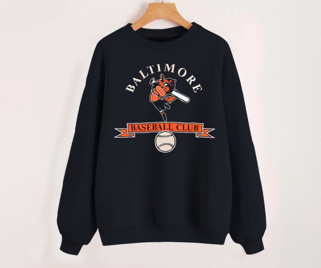 Baltimore Baseball Classic Mascot Vintage Black Sweatshirt, Baltimore