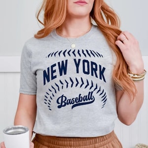 New York Baseball Comfort Color Minimalist Style Vintage Tshirt, New York Baseball Gameday Retro 90s Shirt, NYC Sports Tee, For Her, For Him