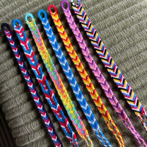 Hand-Knotted Friendship Bracelets - Woven String Accessories, Loop and Tie Closure