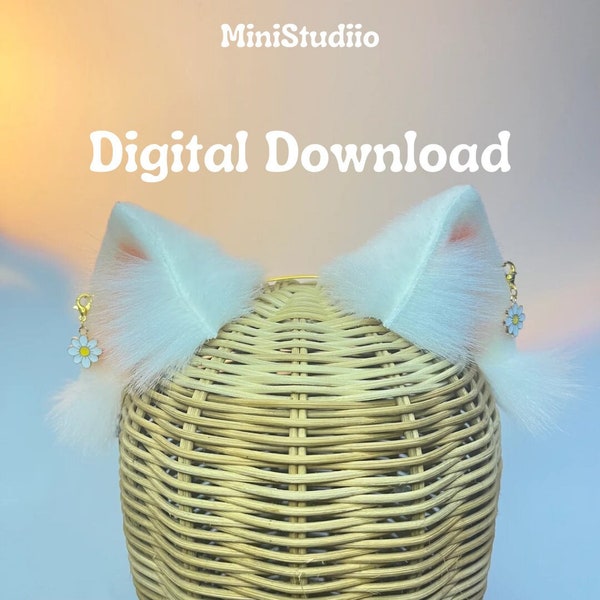 DIGITAL Kitten/Cat Ears Pattern and Directions - PDF Download