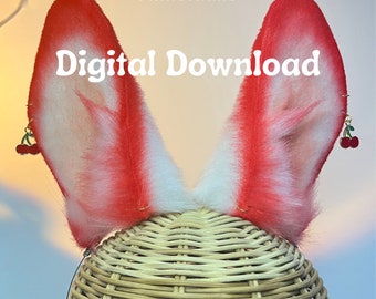 DIGITALE konijn/konijn oren patroon en instructies - PDF-download