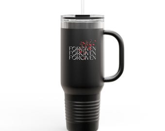 Forgiven 40oz Insulated Travel Mug: Faith on the Go!