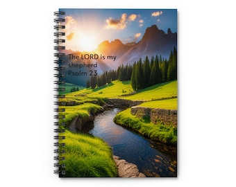 Psalm 23 Devotional Journal - &#39;The LORD is My Shepherd&#39; Daily Journal/Notebook - Ruled Line