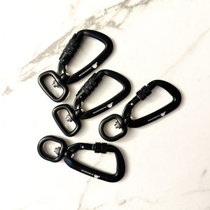 Carabiner Hardware Upgrade | Leash Hardware Upgrade | Lightweight | BioThane Leash with Swivel Carabiner | 1/2&quot;, 5/8&quot;, & 1&quot;