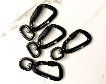 Carabiner Hardware Upgrade | Leash Hardware Upgrade | Lightweight | BioThane Leash with Swivel Carabiner | 1/2", 5/8", & 1"