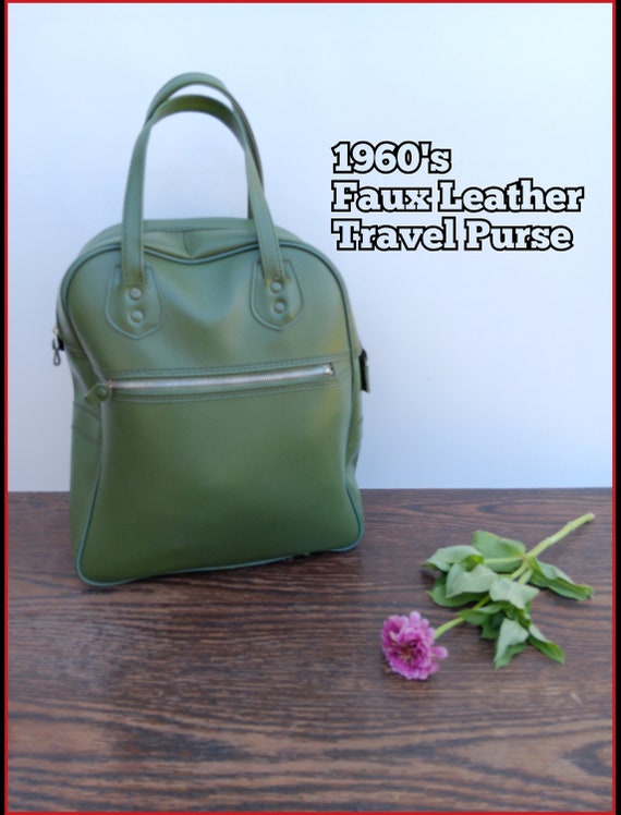 Vintage Olive Green Travel Bag