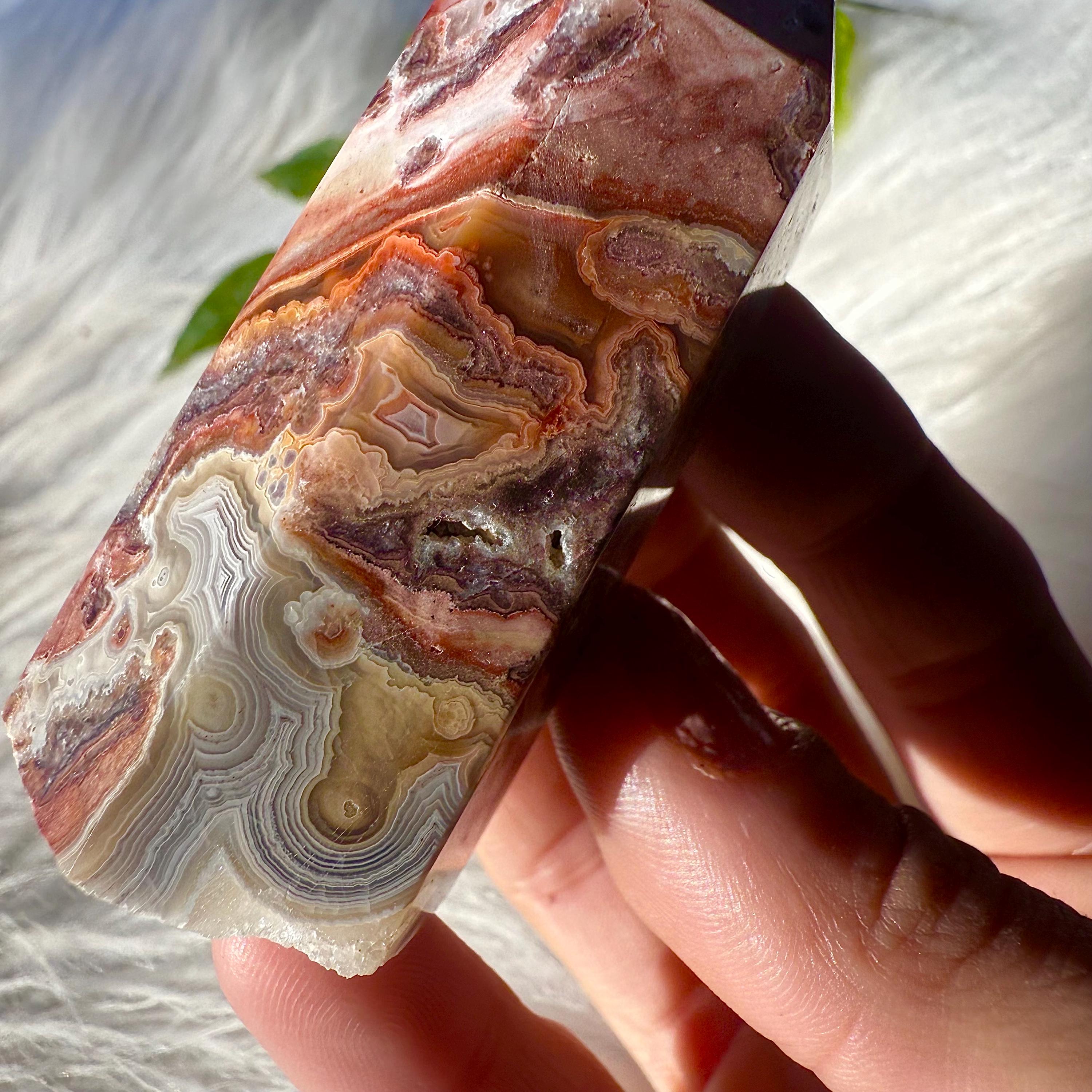 高品質 レッド メキシコ産 クレイジー レース アゲート クリスタル