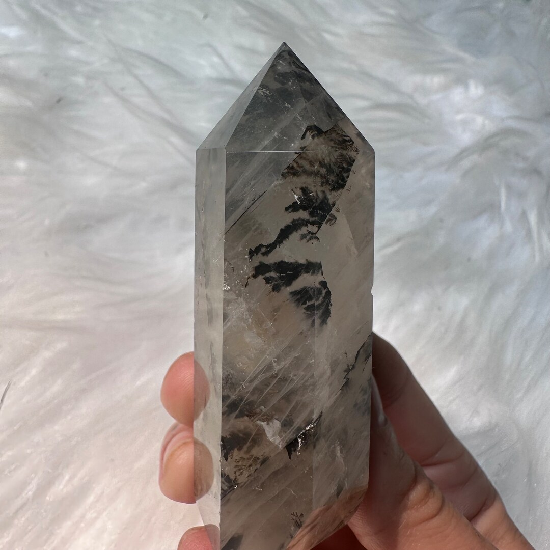 Dendritic Quartz Tower With Mica / Quartz Dendrite Tower Etsy