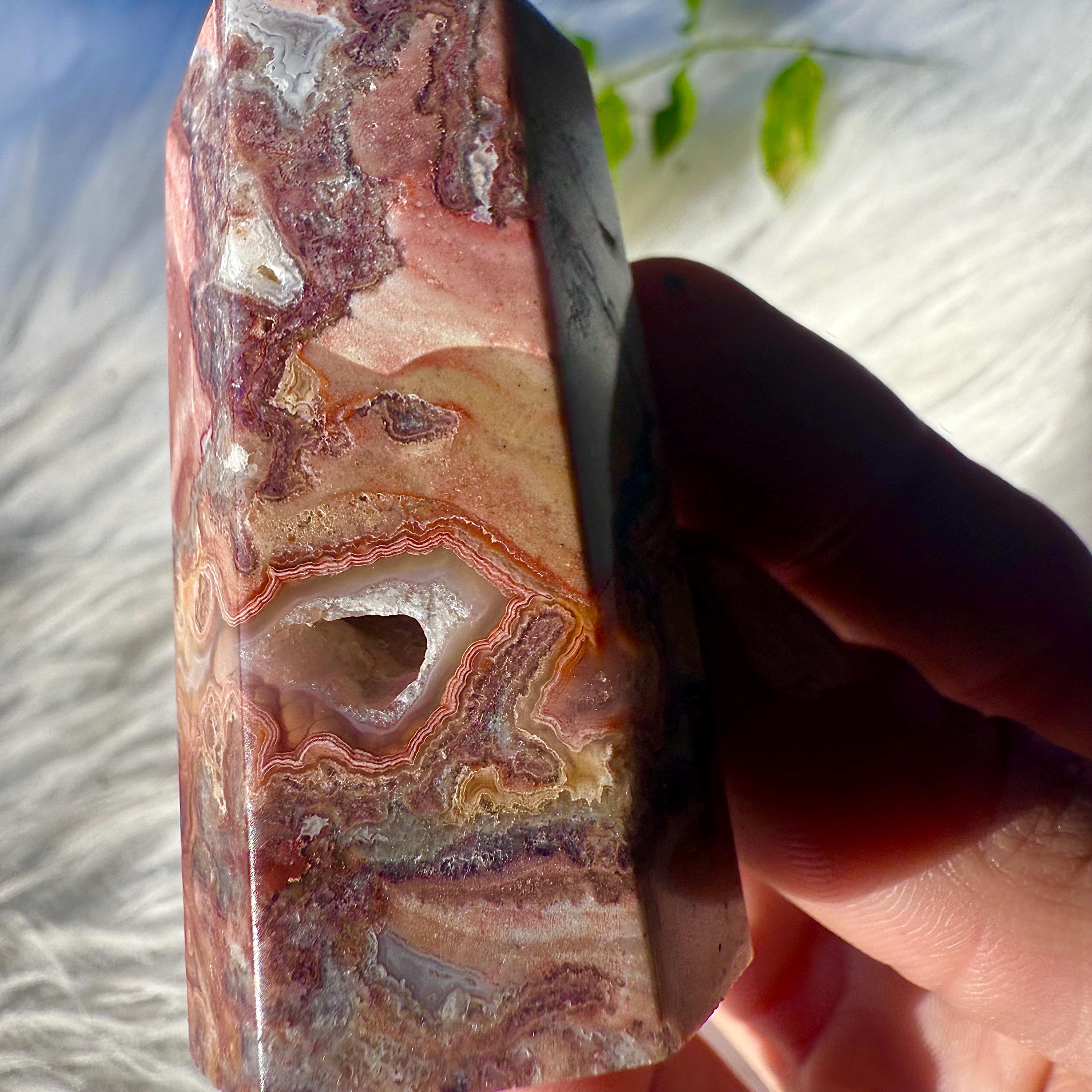 高品質 レッド メキシコ産 クレイジー レース アゲート クリスタル