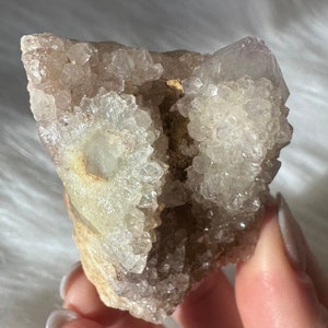 Sparkly Cactus Quartz Cluster / Spirit Quartz Cluster Specimen with exposed Stalagmite 54g