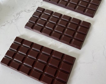 Keto, vegan dark chocolate bars - no sugar alcohols, sugar, or emulsifiers added