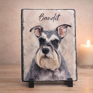 Personalized Pet Memorial Stone – Custom Dog Portrait Keepsake, Pet Loss Sympathy Gift, Memorial Plaque, watercolor portrait