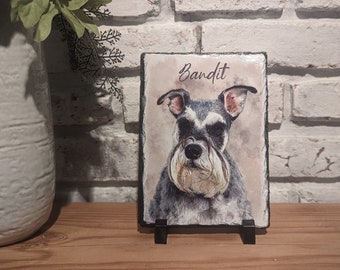 Pet Memorial, Slate pet memorial, Unique Sympathy Gift-Pet Memory, Pet Memorial Stone, Pet Memorial Plaque, Animal Wall Décor, Slate Pet Art