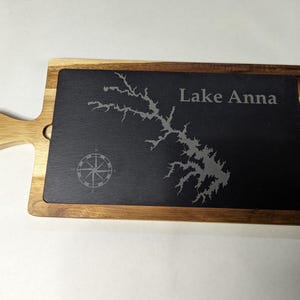 Custom Lake Map Charcuterie Board, Lake House kitchen decor, Lake Life, Realtor Closing Gift, Any Lake, Mother's Day Gif Set bild 15