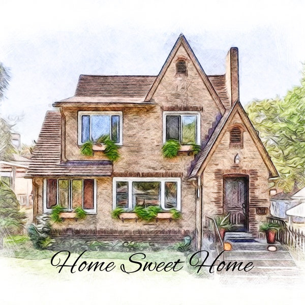 Custom Watercolor House Portrait,Watercolor House Painting,Personalized Housewarming Gift,First Home Gift,Realtor Closing Gift,Home Portrait