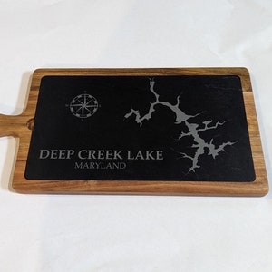 Custom Lake, Charcuterie Board, Cheese Board, Custom Lake Map, Housewarming, Lake, Custom Gift, Lake House Décor, Lake Life, Lake House Sign image 6