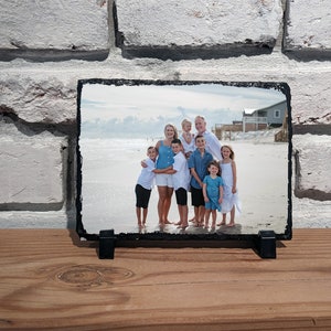 Custom Slate Stone Portrait Handcrafted & Personalized, Home Décor or Unique Gift, Family Portrait, Custom Photo, Mother's Day image 4