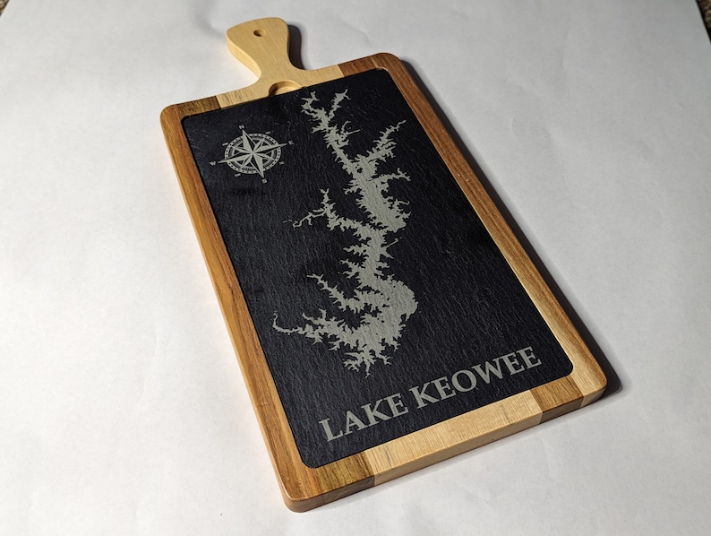 Custom Lake, Charcuterie Board, Cheese Board, Custom Lake Map, Housewarming, Lake, Custom Gift, Lake House Décor, Lake Life, Lake House Sign image 3