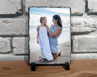 Custom Slate Stone Portrait - Handcrafted & Personalized, Home Décor or Unique Gift, Family Portrait, Custom Photo, Mother's Day