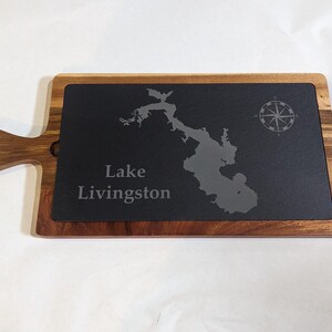 Custom Lake Map Charcuterie Board, Lake House kitchen decor, Lake Life, Realtor Closing Gift, Any Lake, Mother's Day Gif Set bild 14