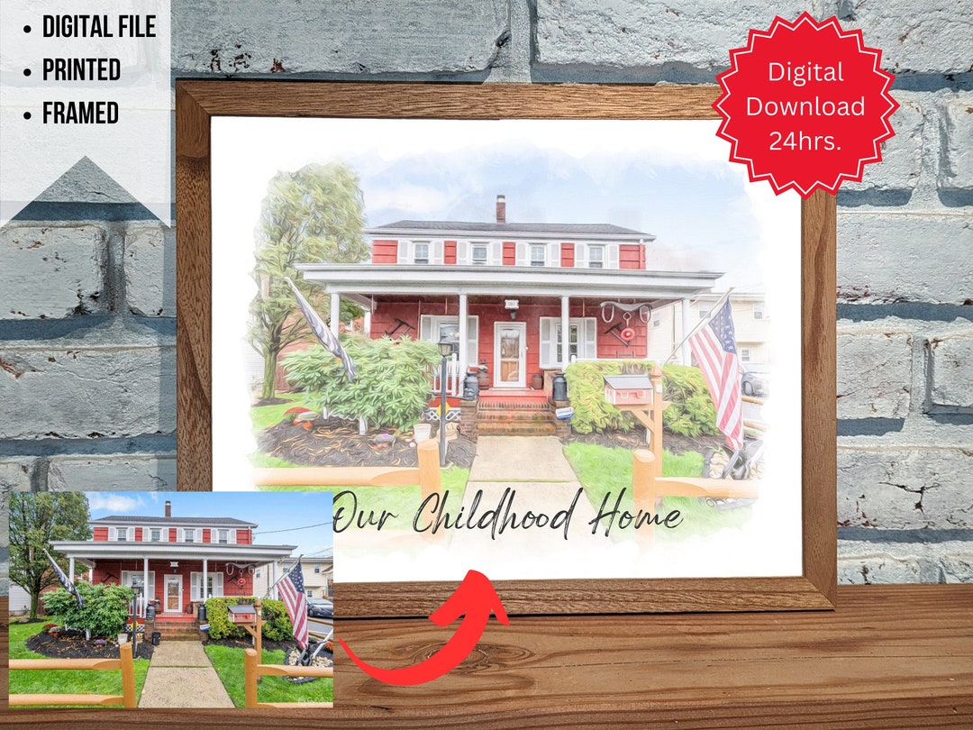 Custom House Portrait Custom Home Portrait From Photo - Etsy