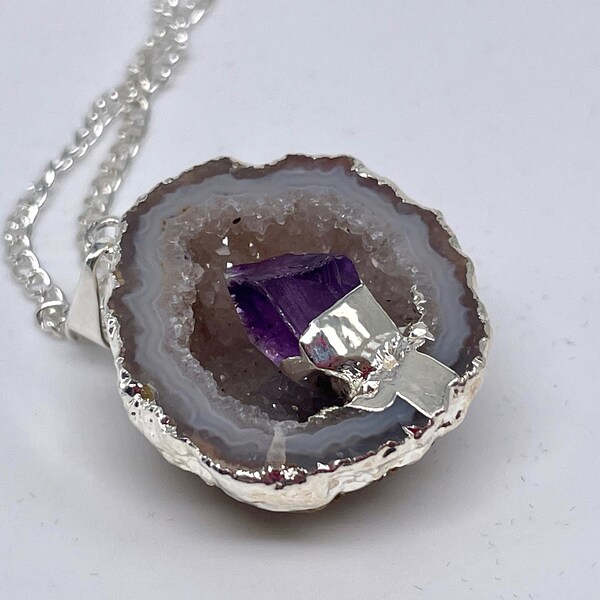 Gorgeous Amethyst Geode Necklace