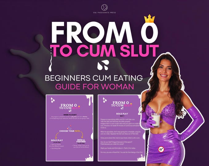 CEI for Women. From 0 to Cum Slut - Beginners Cum Eating Guide for Submissive Woman. 14-Day Plan for Solo Play or with a Partner. CEI Ideas.