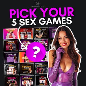 5 Sex-Spiele in 1 Packung. "Wähle zwischen ""Date Night Games"", ""freche Submissive Aufgaben"", ""Domindom Ideen"" und Sex BDSM Brettspiel." Sex Geschenk für Jahrestag.